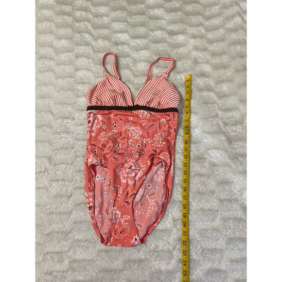 Liz Claiborne Women's One Piece Size 8 Pink Orange Swimsuit swimwear - Picture 4 of 7